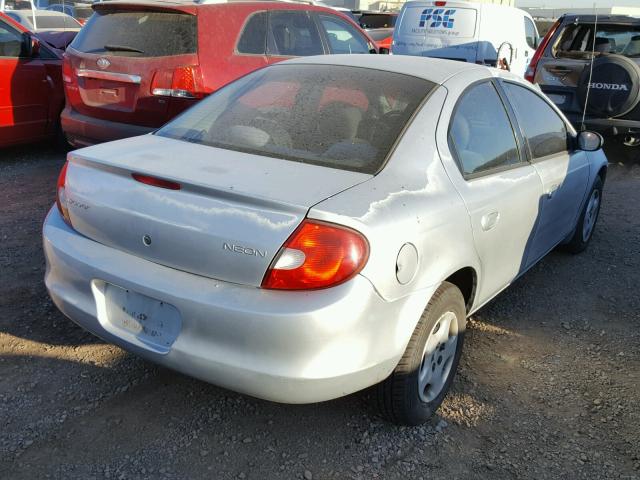 1B3ES26C92D503827 - 2002 DODGE NEON SILVER photo 4