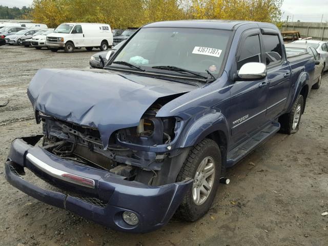 5TBDT44144S463287 - 2004 TOYOTA TUNDRA DOU BLUE photo 2