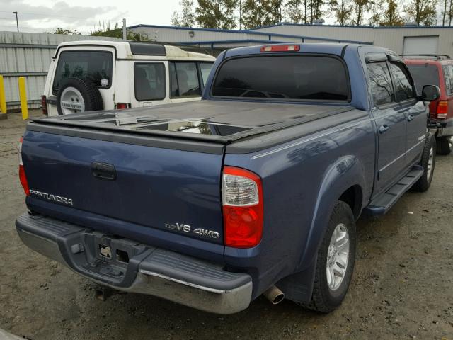 5TBDT44144S463287 - 2004 TOYOTA TUNDRA DOU BLUE photo 4