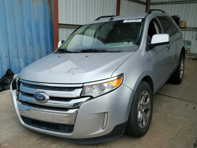 2FMDK4JC7BBA53979 - 2011 FORD EDGE SEL SILVER photo 2