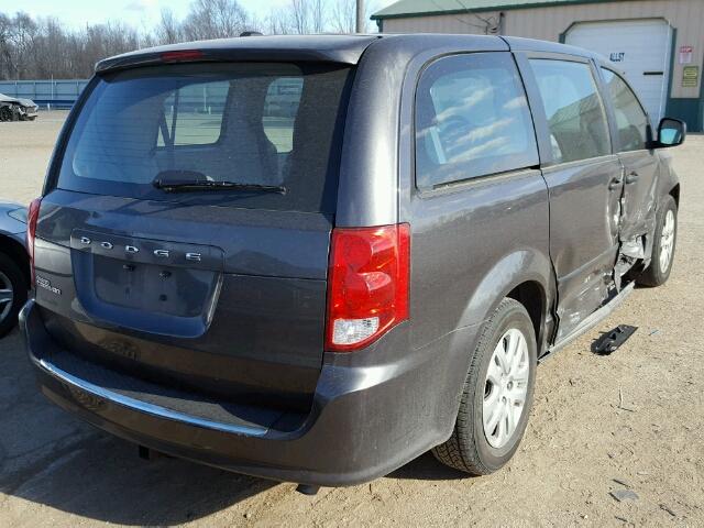 2C4RDGBG9FR576280 - 2015 DODGE GRAND CARA GRAY photo 4