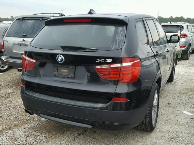 5UXWX9C53D0A17285 - 2013 BMW X3 XDRIVE2 BLACK photo 4