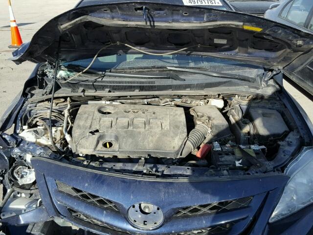 2T1BU4EE3CC802173 - 2012 TOYOTA COROLLA BA BLUE photo 7