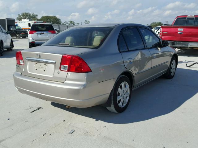 1HGES26763L005143 - 2003 HONDA CIVIC EX BEIGE photo 4