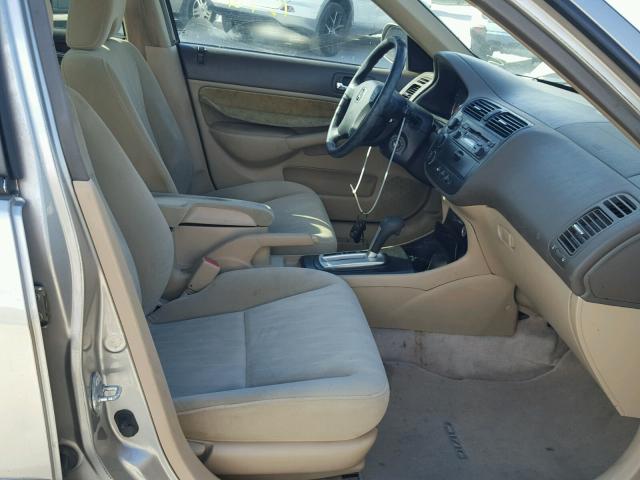 1HGES26763L005143 - 2003 HONDA CIVIC EX BEIGE photo 5