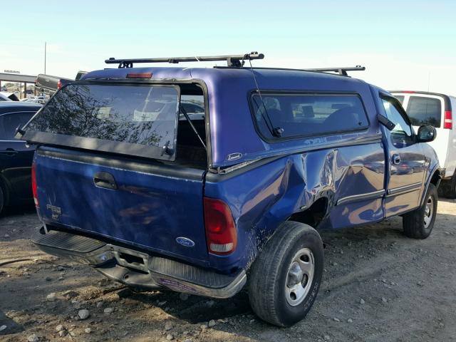 1FTDF18W9VLB11831 - 1997 FORD F150 BLUE photo 4