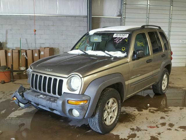 1J4GL48K73W718823 - 2003 JEEP LIBERTY SP GOLD photo 2
