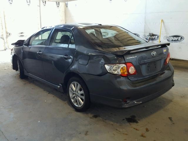 1NXBU4EEXAZ278693 - 2010 TOYOTA COROLLA BA GRAY photo 3