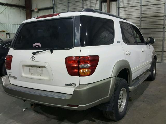 5TDZT34A34S213062 - 2004 TOYOTA SEQUOIA SR WHITE photo 4