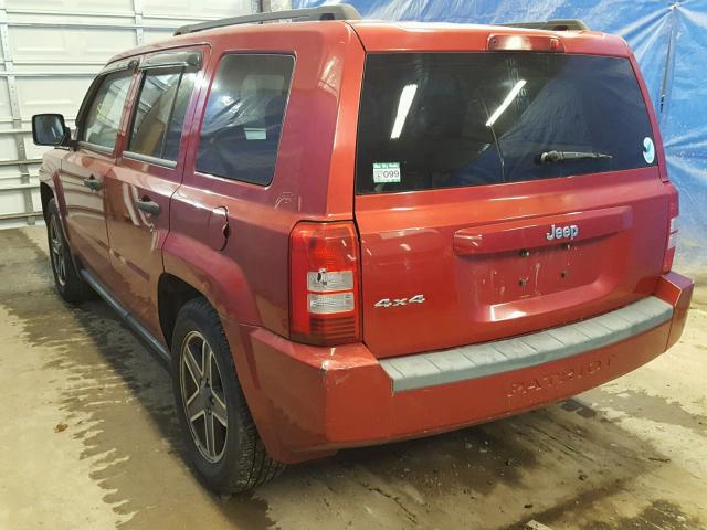 1J8FF28WX8D778381 - 2008 JEEP PATRIOT SP RED photo 3