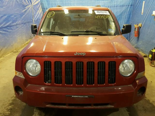 1J8FF28WX8D778381 - 2008 JEEP PATRIOT SP RED photo 9