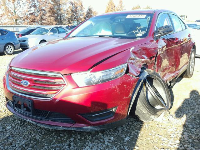 1FAHP2F83FG180250 - 2015 FORD TAURUS LIM RED photo 2