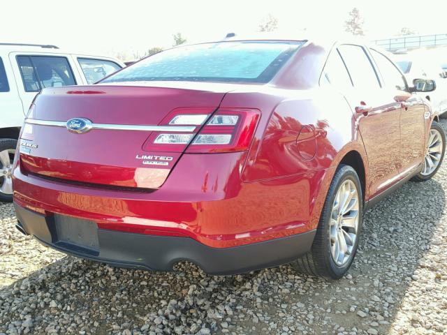 1FAHP2F83FG180250 - 2015 FORD TAURUS LIM RED photo 4