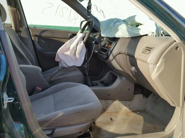 1HGEJ6570XL022585 - 1999 HONDA CIVIC LX GREEN photo 5