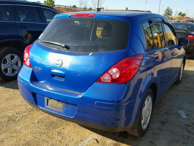 3N1BC13EX9L458192 - 2009 NISSAN VERSA S BLUE photo 4