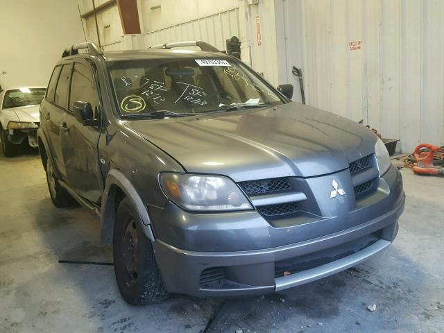 JA4LX31F24U028615 - 2004 MITSUBISHI OUTLANDER GRAY photo 1