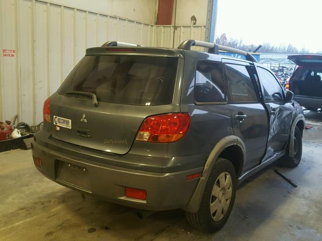 JA4LX31F24U028615 - 2004 MITSUBISHI OUTLANDER GRAY photo 4