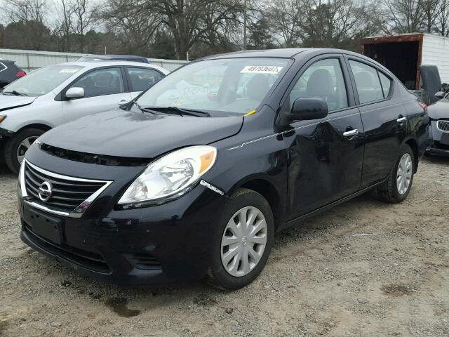 3N1CN7AP2DL866829 - 2013 NISSAN VERSA S BLACK photo 2