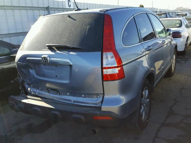 JHLRE48777C072097 - 2007 HONDA CR-V EXL BLUE photo 4