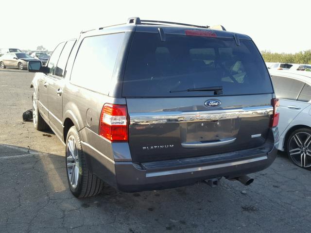 1FMJK1MT6GEF27736 - 2016 FORD EXPEDITION CHARCOAL photo 3