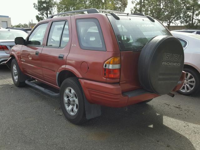 4S2CK58WXX4372000 - 1999 ISUZU RODEO S RED photo 3