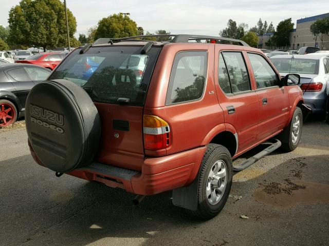 4S2CK58WXX4372000 - 1999 ISUZU RODEO S RED photo 4