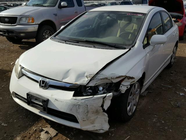 1HGFA16577L024807 - 2007 HONDA CIVIC LX WHITE photo 2