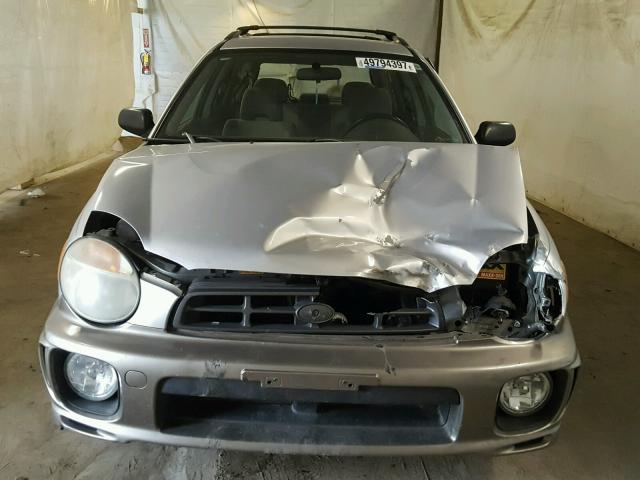 JF1GG68542H830732 - 2002 SUBARU IMPREZA OU SILVER photo 9