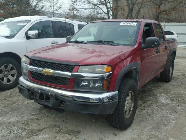 1GCDT136468282703 - 2006 CHEVROLET COLORADO MAROON photo 2