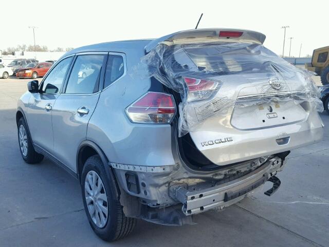 KNMAT2MT3FP551454 - 2015 NISSAN ROGUE S SILVER photo 3