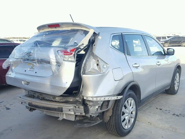 KNMAT2MT3FP551454 - 2015 NISSAN ROGUE S SILVER photo 4