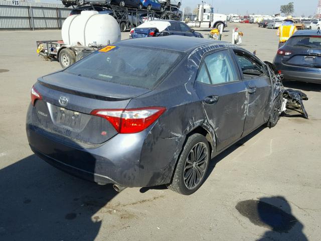 5YFBURHEXFP238969 - 2015 TOYOTA COROLLA L GRAY photo 4