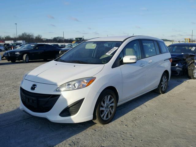 JM1CW2BL1D0145827 - 2013 MAZDA 5 WHITE photo 2