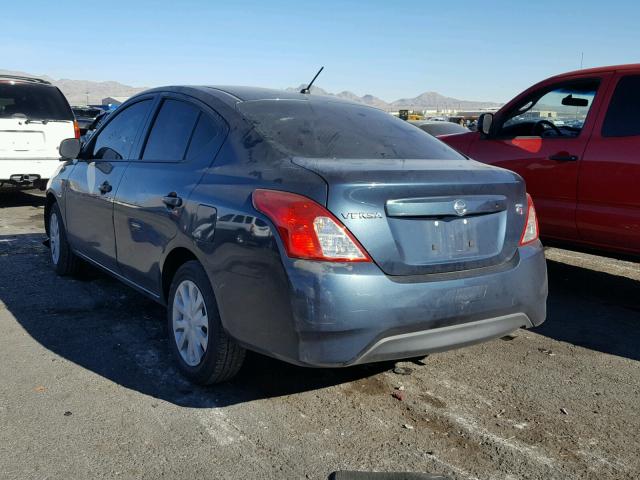 3N1CN7AP2FL862685 - 2015 NISSAN VERSA S BLUE photo 3