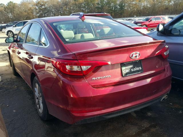 5NPE24AF2GH363469 - 2016 HYUNDAI SONATA SE RED photo 3