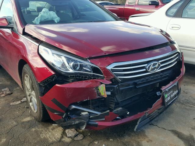 5NPE24AF2GH363469 - 2016 HYUNDAI SONATA SE RED photo 9