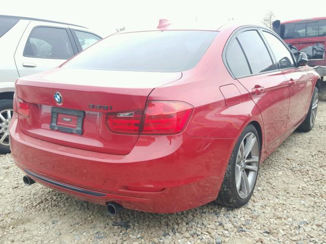 WBA3A9C5XCF270745 - 2012 BMW 335 I RED photo 4