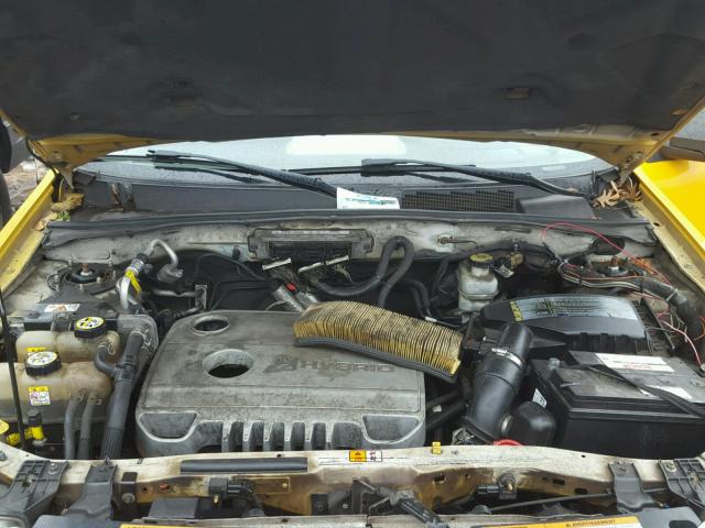 1FMCU4K30AKA95774 - 2010 FORD ESCAPE HYB YELLOW photo 7