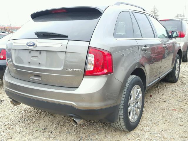 2FMDK3KC1EBB03918 - 2014 FORD EDGE LIMIT BROWN photo 4