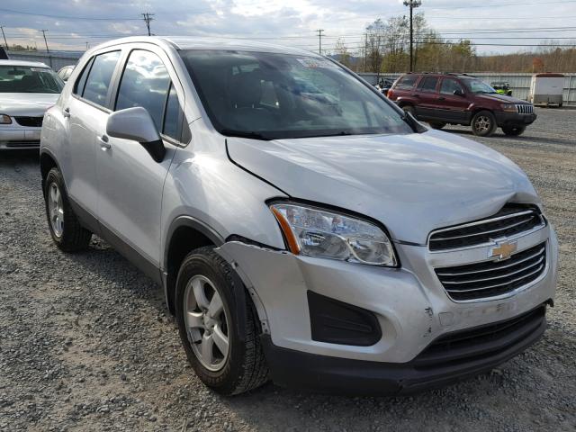 3GNCJPSB7FL245186 - 2015 CHEVROLET TRAX 1LS SILVER photo 1