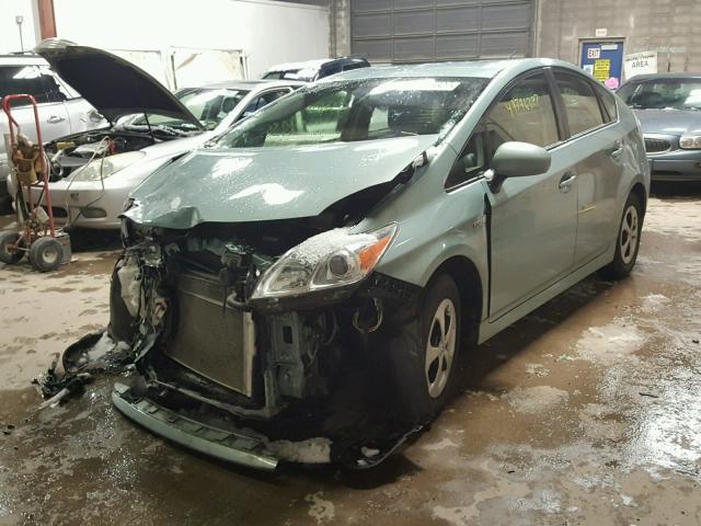 JTDKN3DU6D1627052 - 2013 TOYOTA PRIUS TEAL photo 2