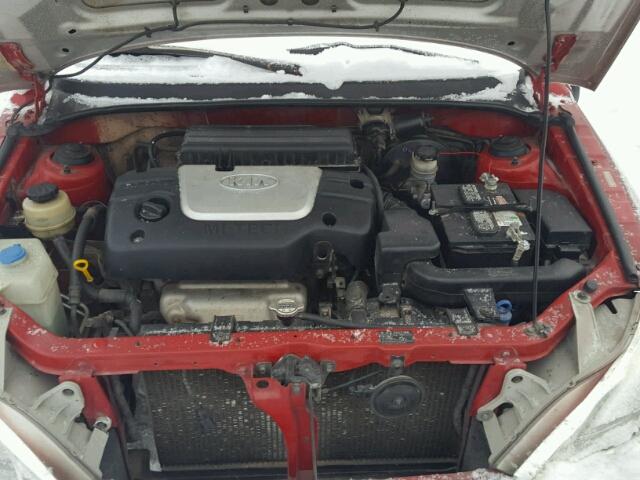 KNADC123816022264 - 2001 KIA RIO RED photo 7