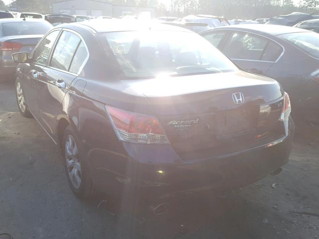 1HGCP36889A017631 - 2009 HONDA ACCORD EXL BLACK photo 3