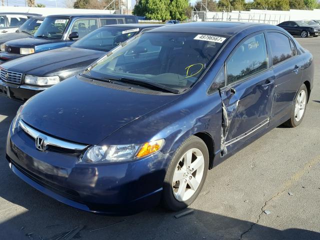 1HGFA16857L090248 - 2007 HONDA CIVIC EX BLUE photo 2