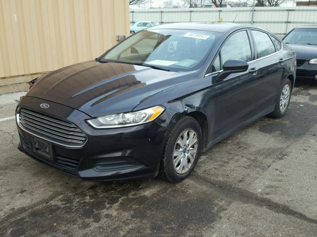 3FA6P0G74DR304663 - 2013 FORD FUSION S BLACK photo 2