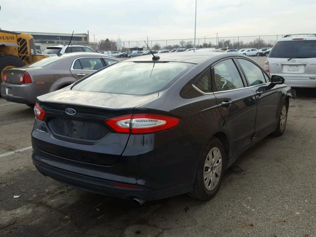 3FA6P0G74DR304663 - 2013 FORD FUSION S BLACK photo 4