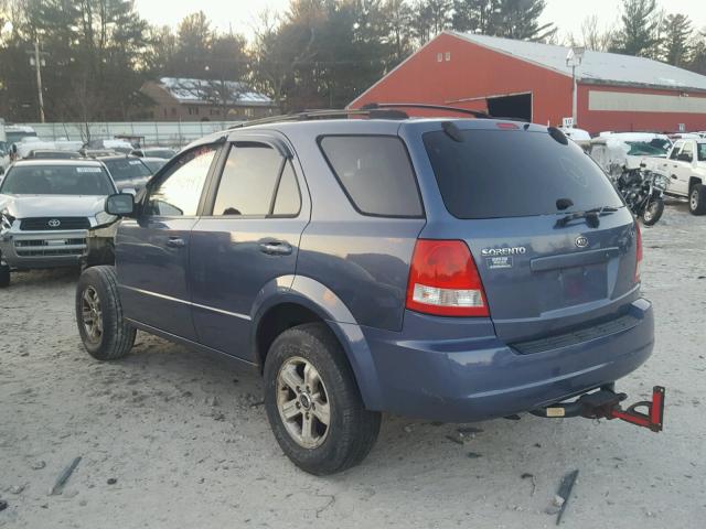 KNDJC733745213465 - 2004 KIA SORENTO EX BLUE photo 3