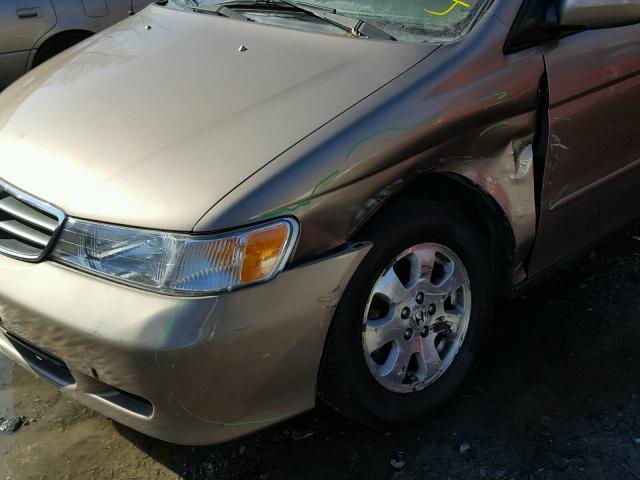 5FNRL18953B102147 - 2003 HONDA ODYSSEY EX GOLD photo 9