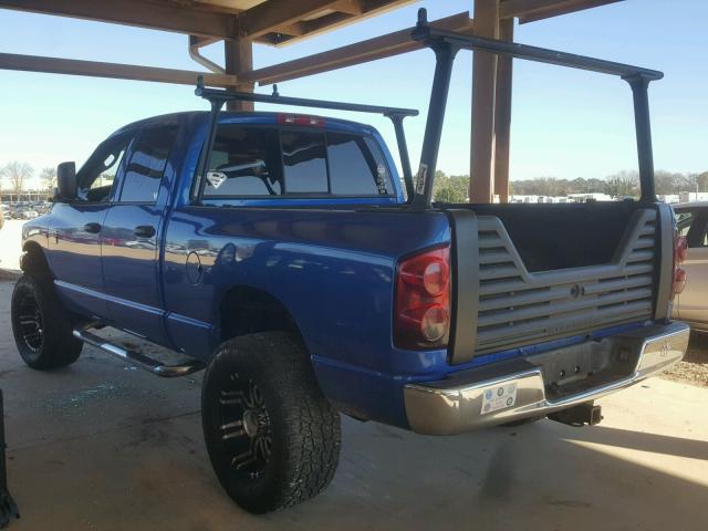 1D7KS28DX7J611072 - 2007 DODGE RAM 2500 S BLUE photo 3