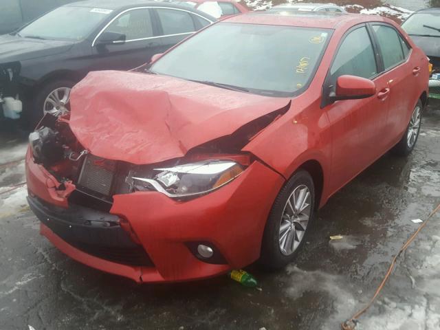 2T1BURHE0EC050105 - 2014 TOYOTA COROLLA L BURGUNDY photo 2